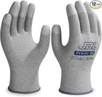 JDL ESD Work Gloves, Anti-Static Gloves for PC Building, 12 pairs, Computer Installation & Repair, High Resistance Carbon Fiber Gloves, X-Large