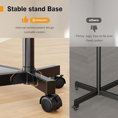Hemudu Mobile TV Stand for 23-60 Inch LCD LED Flat/Curved Screen TVs, TV Cart - Image 5