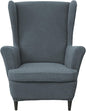 HAOYONG Wing Chair Slipcovers Printed Wingback Chair Covers 2 Pieces Wingback by HAOYONG
