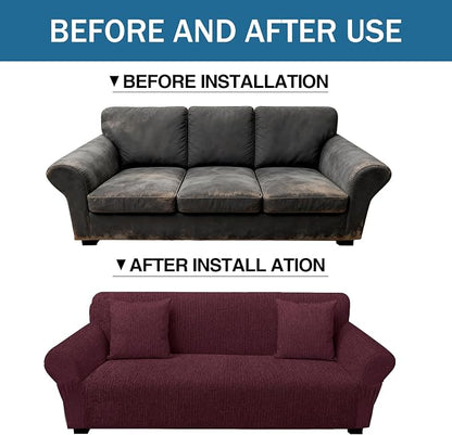 Sofa Slipcover with 2 Pillow Cover - Image 8