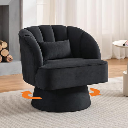 Garvee Ultra-Plush Swivel Accent Chair, 360° Barrel Lounge Chair - Image 8