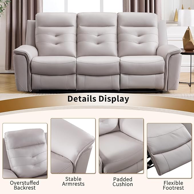 ANJ Oversized Power Reclining Loveseat Sofa Set of 2 - Image 6