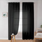 Simplebrand Black Sheer Curtains 72 Inches Long 2 Panels by Simplebrand