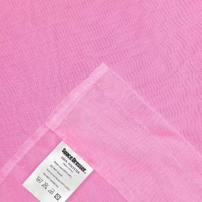 SpaceDresser Basic Rod Pocket Sheer Voile Window Curtain Panels Pink 1 Pair 2 - Image 4