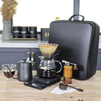 SOTECH Pour Over Coffee Maker Set, Coffee Kettle Scale, Pour Over Coffee Dripper, Bean Grinder, Glass Server, Drip Cup, Filter Paper, All in 1, Traveling Camping Hiking