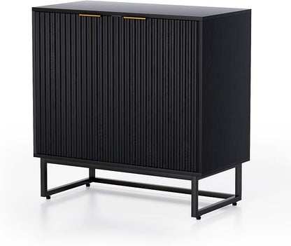 EYYTHUNG Fluted Storage Cabinet Sideboard Buffet Cabinet, Modern Accent Cabinets - Image 9
