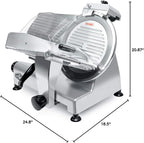 KWS Commercial 420W Electric Meat Slicer 12" Frozen Meat Deli Slicer Restaurant and Home Use Stainless Steel Blade [ETL, NSF Certified] (Stainless Steel Blade, 12-Inch Blade)