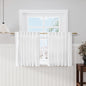 White Semi Sheer Linen Textured Valances by Nanspring