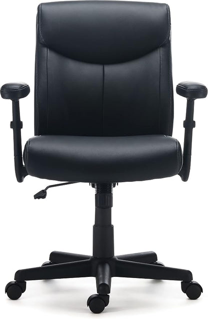Staples Ergonomic Task Chair, Faux Leather, Adjustable Height - Image 5
