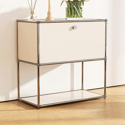Modern Storage Cabinet White D Versatile Free-Standing Organizer - Image 6
