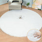 ORINOVA White Fluffy Round Rug 5ft by ORINOVA