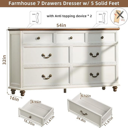 Joaxswe Farmhouse 54" 7 Drawers Dresser - Image 2