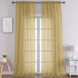 Chyhomenyc Extra Long Gold Sheer Curtains 108 Inches Long 2 Panels, Light by Chyhomenyc