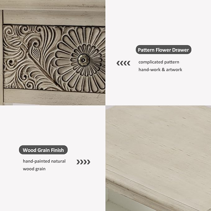 HOMPUS Fully Assembled Farmhouse Nightstand - Image 4