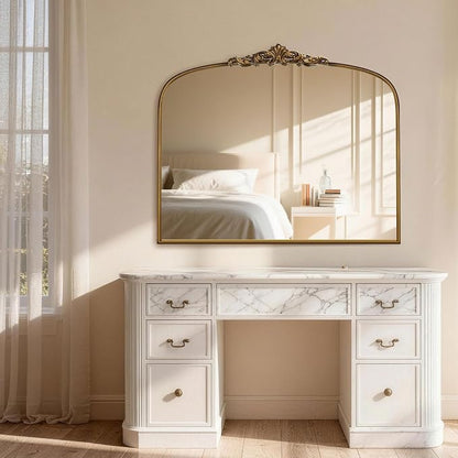 Vintage Gold Ornate Baroque Mirror - Image 2