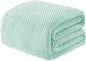 Exclusivo Mezcla Soft Waffle Fleece Bed Blanket King Size, Mint Green | by ExclusivoMezcla