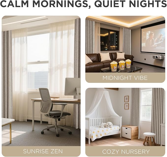 Joydeco 100% Blackout Curtains for Bedroom - Image 8