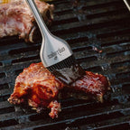 Kitchen Basting Brush, 18/0 Stainless Steel Set of 2 for Grilling & Cooking - 7.5 Inch Precision & 12 Inch Reach Grill Brushes with 480°F Heat Resistant Bristles - Silicone Brush, Pastry, BBQ Brush