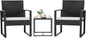 Flamaker 3 Pieces Patio Furniture Outdoor Wicker Modern Rattan Chair by Flamaker