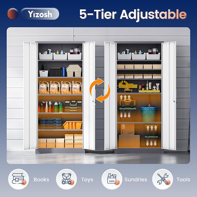 Yizosh Metal Garage Storage Cabinet - Image 7