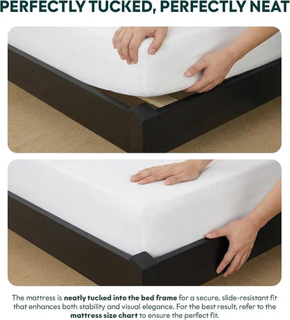 Bme Dinkee King Platform Bed Frame Wood 15 Inch - Image 8
