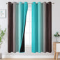 Brown and Teal Ombre Blackout Curtains by ESTELARTEXTILER