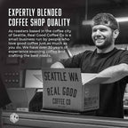 Real Good Coffee Company Whole Bean Light Roast Coffee - Breakfast Blend Light Roast Coffee Beans - Fresh Roasted Brew with Citrus & Chocolate Notes - 32 Oz