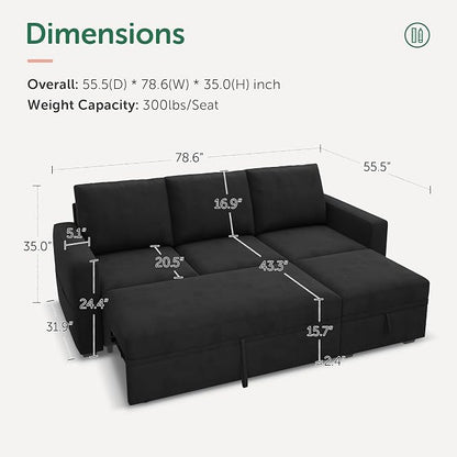 HONBAY Modular Sectional Sleeper Sofa - Image 2