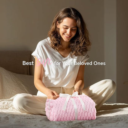 BEDELITE Throw Blanket for Couch, Soft Cozy Gifts for Women, Cherry Blossom | - Image 2