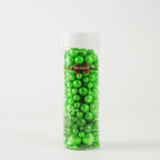 Kasvan Christmas Green Pearl Sugar Sprinkles - Edible Candy Pearls 130g/4.58 Oz, Mix Size, Baking Cake Decorations, Ice Cream Toppings and Cookie Decorating, Wedding Party Chirstmas Supplies