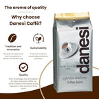 Danesi Caffe Italian Whole Coffee Beans - Espresso Coffee Beans and Medium Roast Whole Bean - Perfect for Espresso Machines, French Press, and Home Brewing - Gold (6.6 lb)