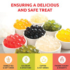 Fanale Lychee Popping Boba Pearls, Vegan, Non GMO, Gluten Free, Fat Free, Perfect for Bubble Tea, Smoothies, Ice Cream, Desserts, and Beverages1 Pound (Pack of 1).