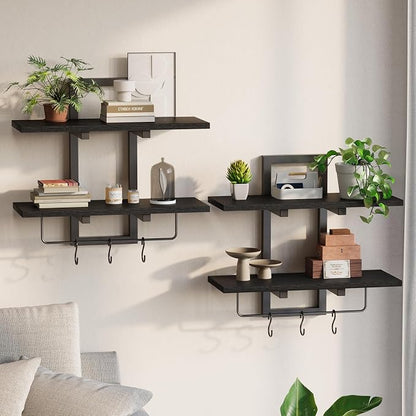 Creso hom Floating Shelves, Hanging Bathroom Shelves 2-Tier, Wall Mounted - Image 4