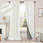 Ivory Blackout Curtains 90 Inches Long 2 Panel Light Blocking Patio Drape by Pitalk