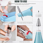 Cake Decorating Tools Supplies Kit - 82Pcs Baking Accessories with Turntable Stand Leveler 12 Piping Tips 52 Bags Icing Comb Scrapers Spatulas Cupcake Cookie Frosting Fondant Bakery Set for Beginners