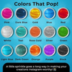 Bulk (20g) Light Blue Luster Dust Edible Glitter for Cocktails | Premium Edible Light Blue Luster Dust for Cake Decorations - Edible Glitter for Drinks Cupcakes Cookies Cakes Food Paint