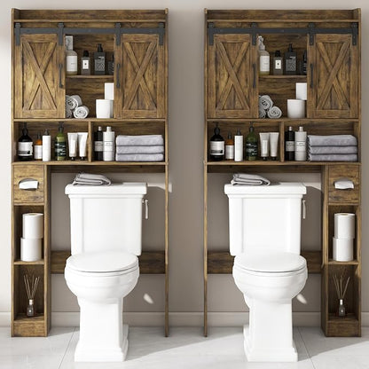Vabches Over The Toilet Storage Cabinet, Farmhouse Storage Cabinet Over Toilet - Image 4