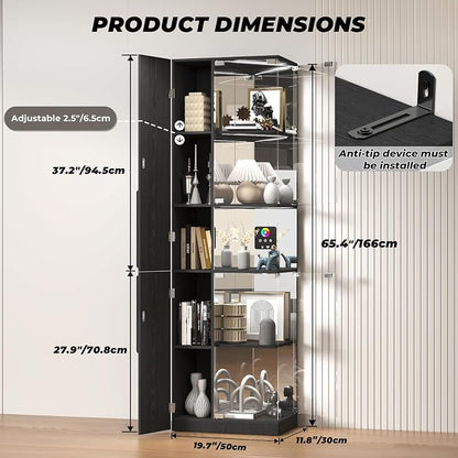VersionTECH. Glass Display Cabinet - Image 2