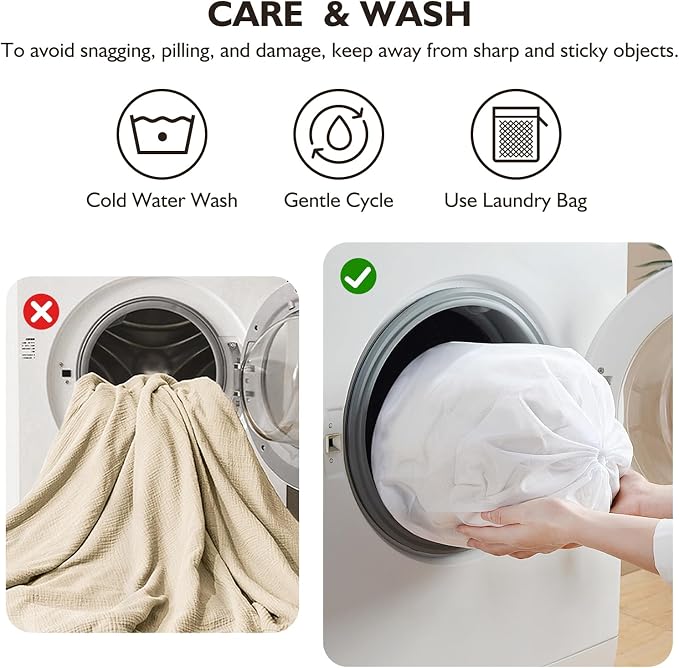 EMME Cotton Muslin Throw Blanket 4 Layer - Image 7