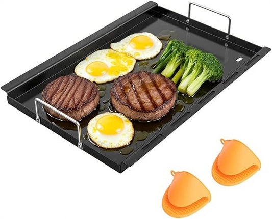 "WEBROIL Griddle Inserts Replacement Parts for Charbroil Performance TRU-Infrared 450 3-Burner 463370719 463371719 463371116, Flat Top Griddle Plate for Charbroil Performance 4 Burner Grill Parts"