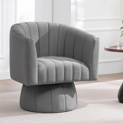Swivel Accent Barrel Chair Set of 2, Cute Comfy Small Round 360° Arm Chair - Image 5