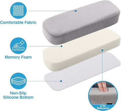 Smiry Ergonomic Office Chair Armrest Pads, Memory Foam Arm Rest Covers - Image 3