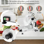 CTJ Commercial Meat Slicer 12" Electric Deli Slicers 250W Meat Cutter Machine (0-0.62") Adjustable Thickness Food Slicer with Cut-Resistant Gloves for Vegetables, Hard Bread, Cheese, Ham