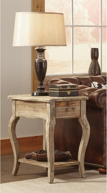 Rustic Reclaimed Wood Accent Table by Unknown