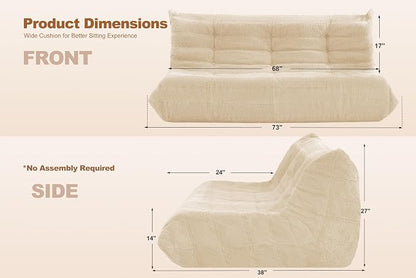Bean Bag 3-Seater Chair Big Sofa Beanbag Chair - Image 2