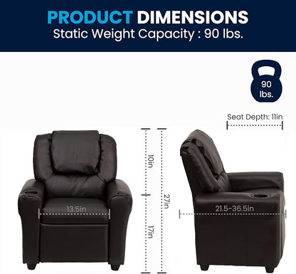 Flash Furniture Vana LeatherSoft Kids Recliner - Image 3
