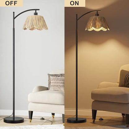 Oneach Boho Floor Lamp with 3 Color Temperatures, Farmhouse Floor Lamps - Image 5