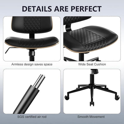 Modern Armless Office Chair - Image 6