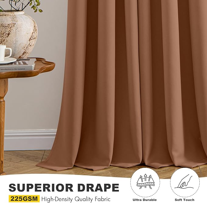 MIULEE Blackout Curtains for Bedroom 2 Panels 40 x 54 Inch Long Sun Baked | - Image 5