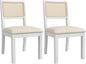 Westice Rattan Dining Chairs Set of 2, Farmhouse Natural Dining Room Chairs by ChairsforHomeLivingRoom